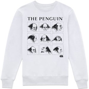 Batman Returns Multiple Faces Of The Penguin Sweatshirt - White