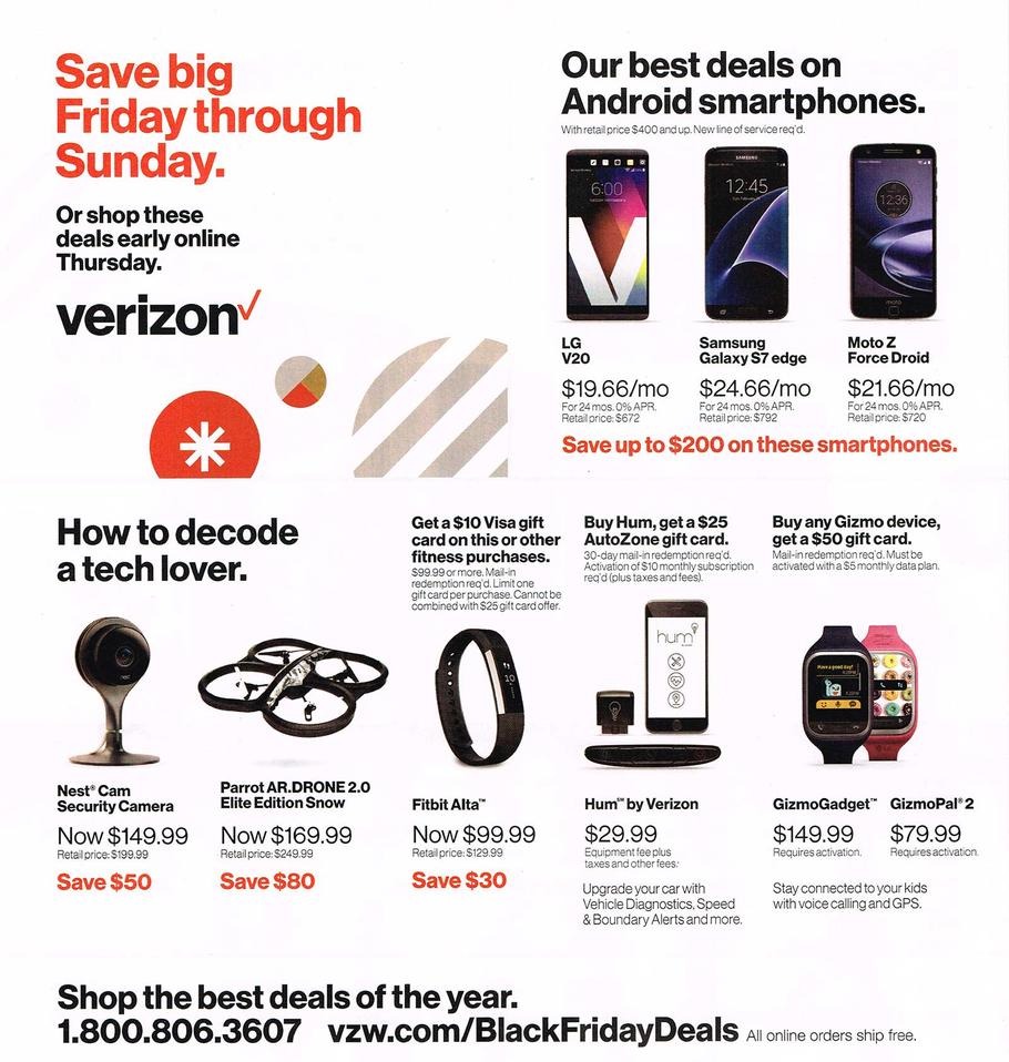Verizon Black Friday Ad Sales Deals and Doorbusters CouponShy