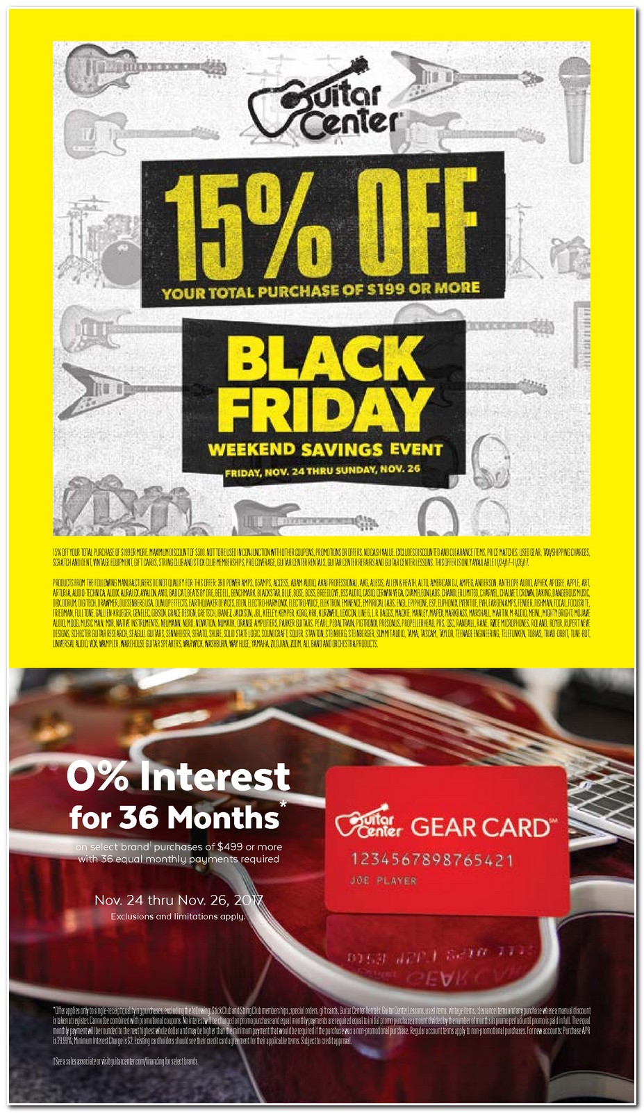 Guitar Center Black Friday Ads, Sales, and Deals 2017, Promo Codes