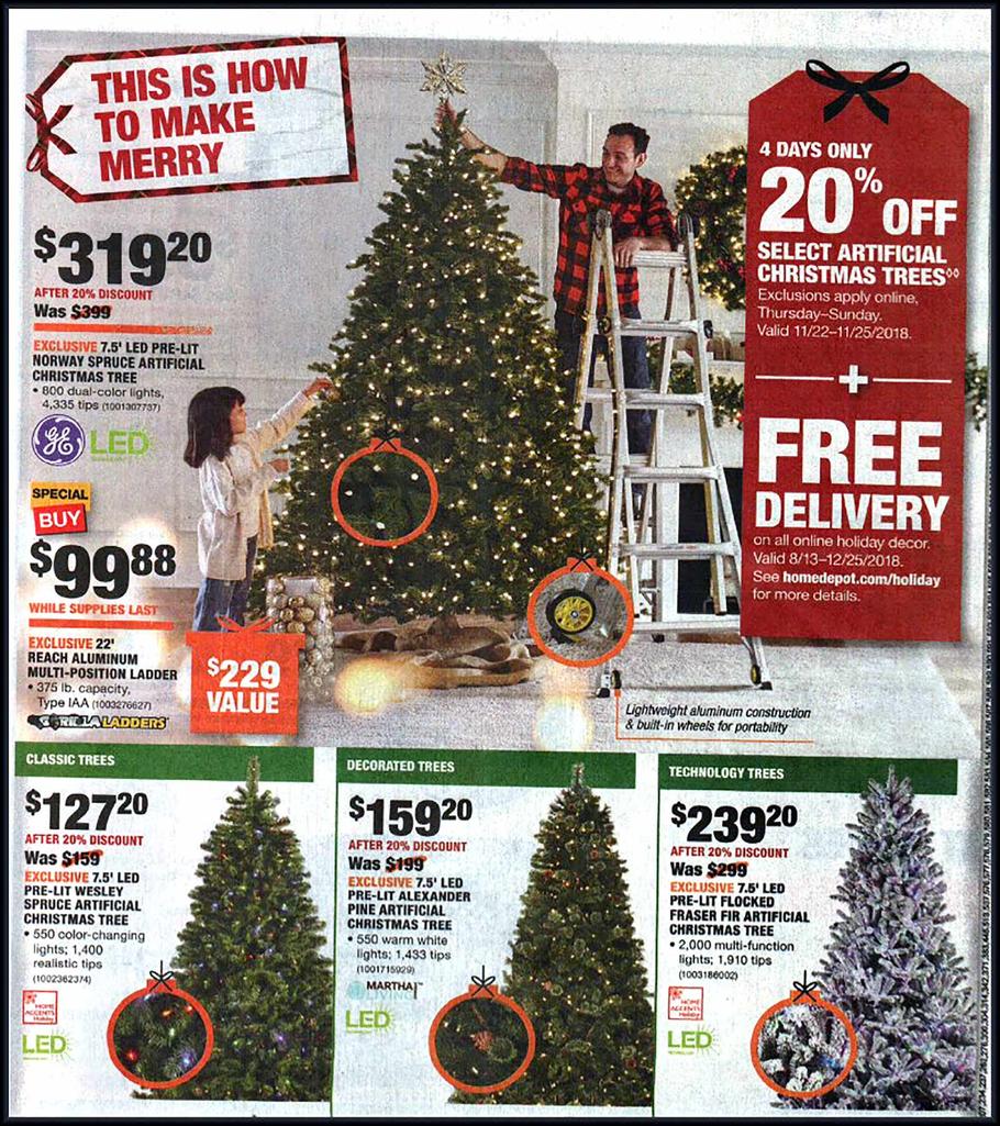 Home Accents Holiday 12 ft. Townsend Fir Pre-Lit LED Tree ...