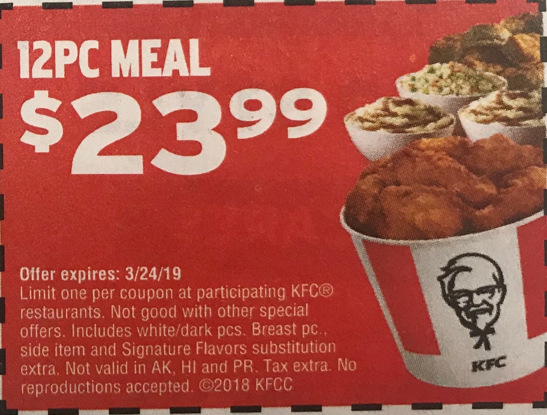 Get 12 Pieces Of Kfc Fried Chicken For 12 On Weekdays Eatbook Sg