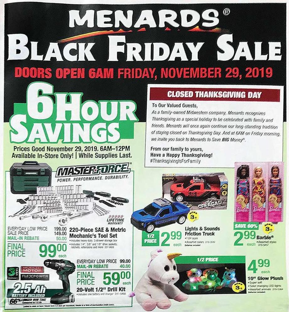 Menards Black Friday Ads, Sales, Deals, Doorbusters 2019 CouponShy